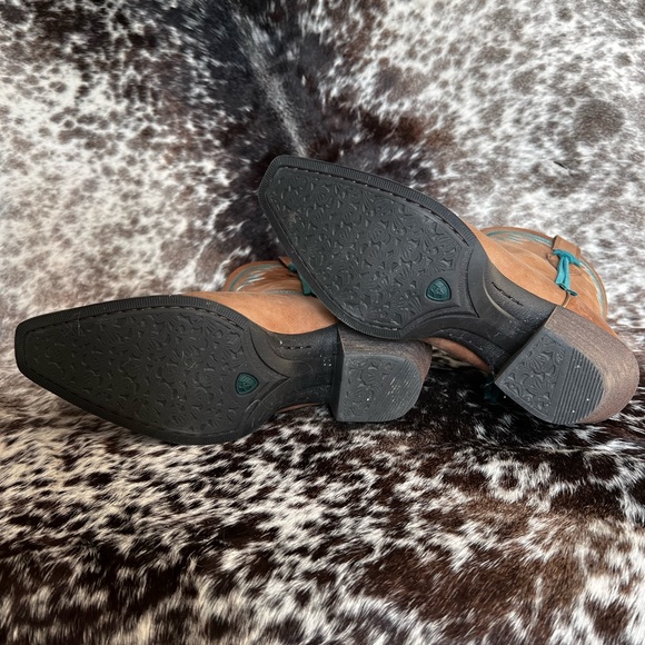 Ariat Turquoise Embroidered and Fringe Bootie - Picture 7 of 7